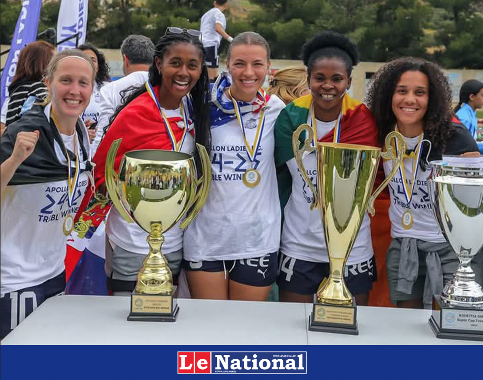 La Grenadière Chelsea Supris remporte son 3e trophée de la saison avec l'Apollon Limassol Ladies FC !